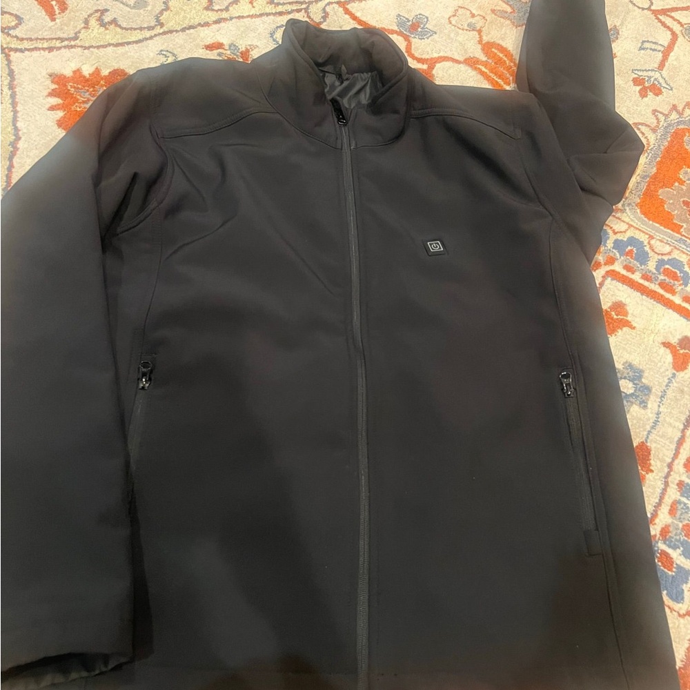 Men's Black Softshell Jacket Large - image 4